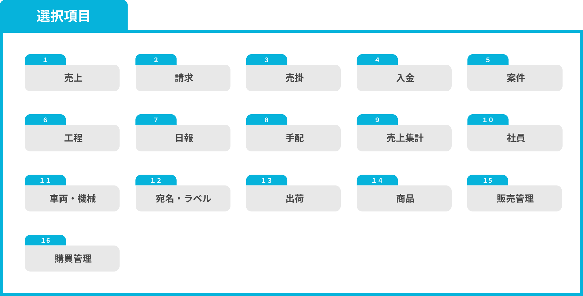 選択項目の画像